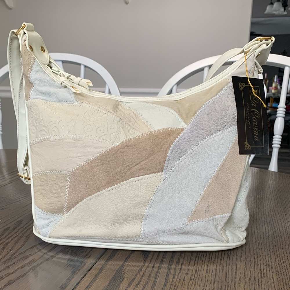 La Covina NEW leather patchwork hobo bag